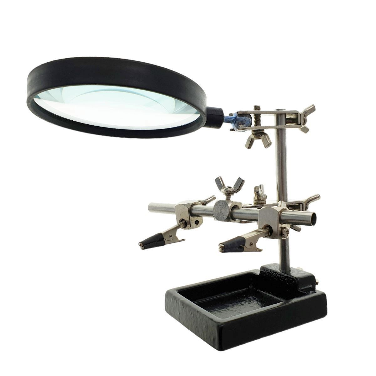 Lupa 90mm , ZD-10H , cu cleme si suport ajustabil de masa [6]