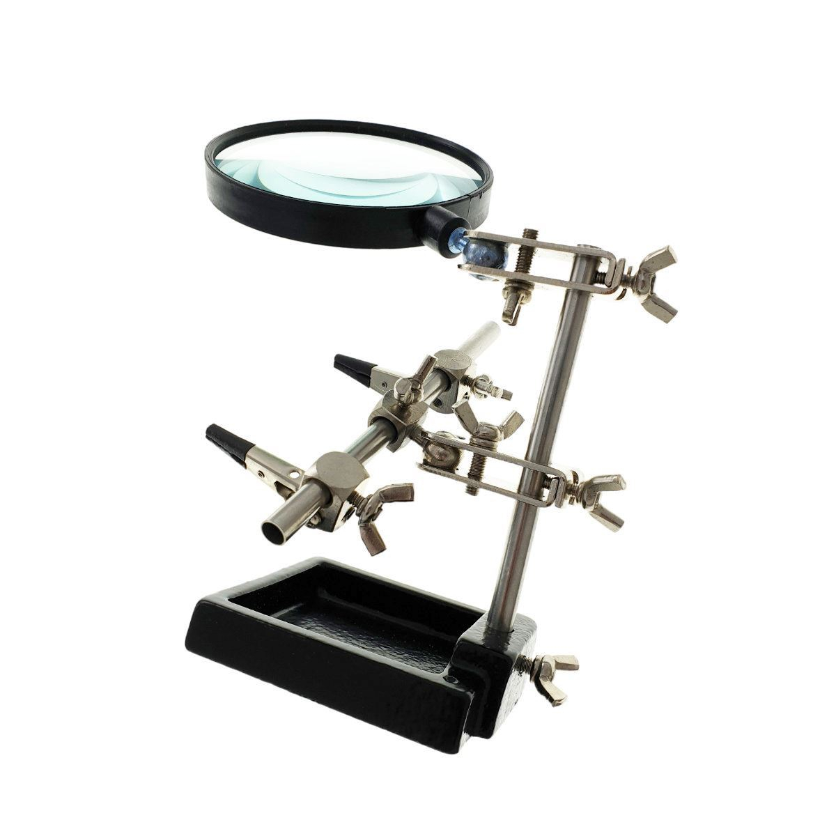 Lupa 90mm , ZD-10H , cu cleme si suport ajustabil de masa [5]