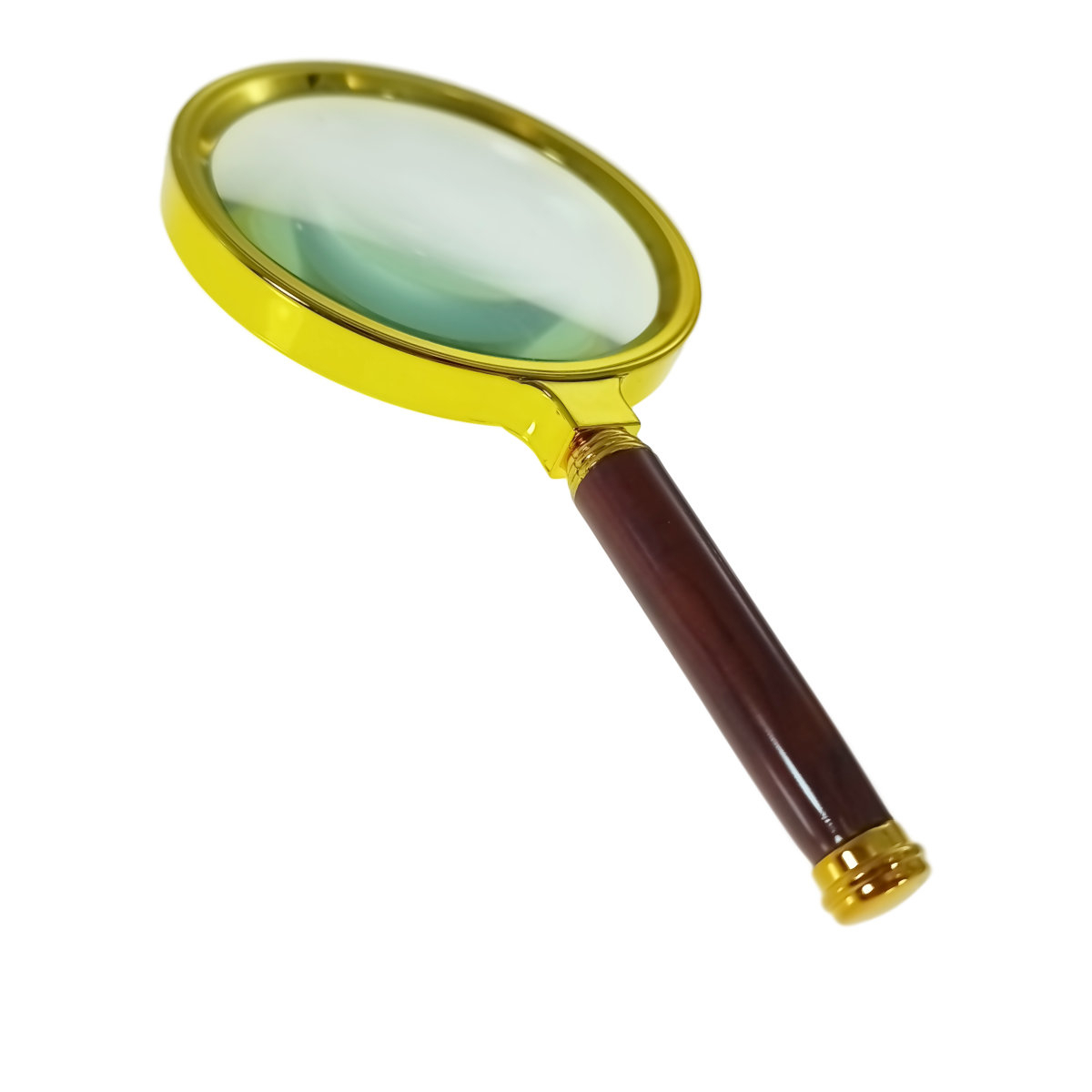 Lupa cu lentila de sticla, diametru 100mm, 12820, maner detasabil de 72mm, aurie [1]