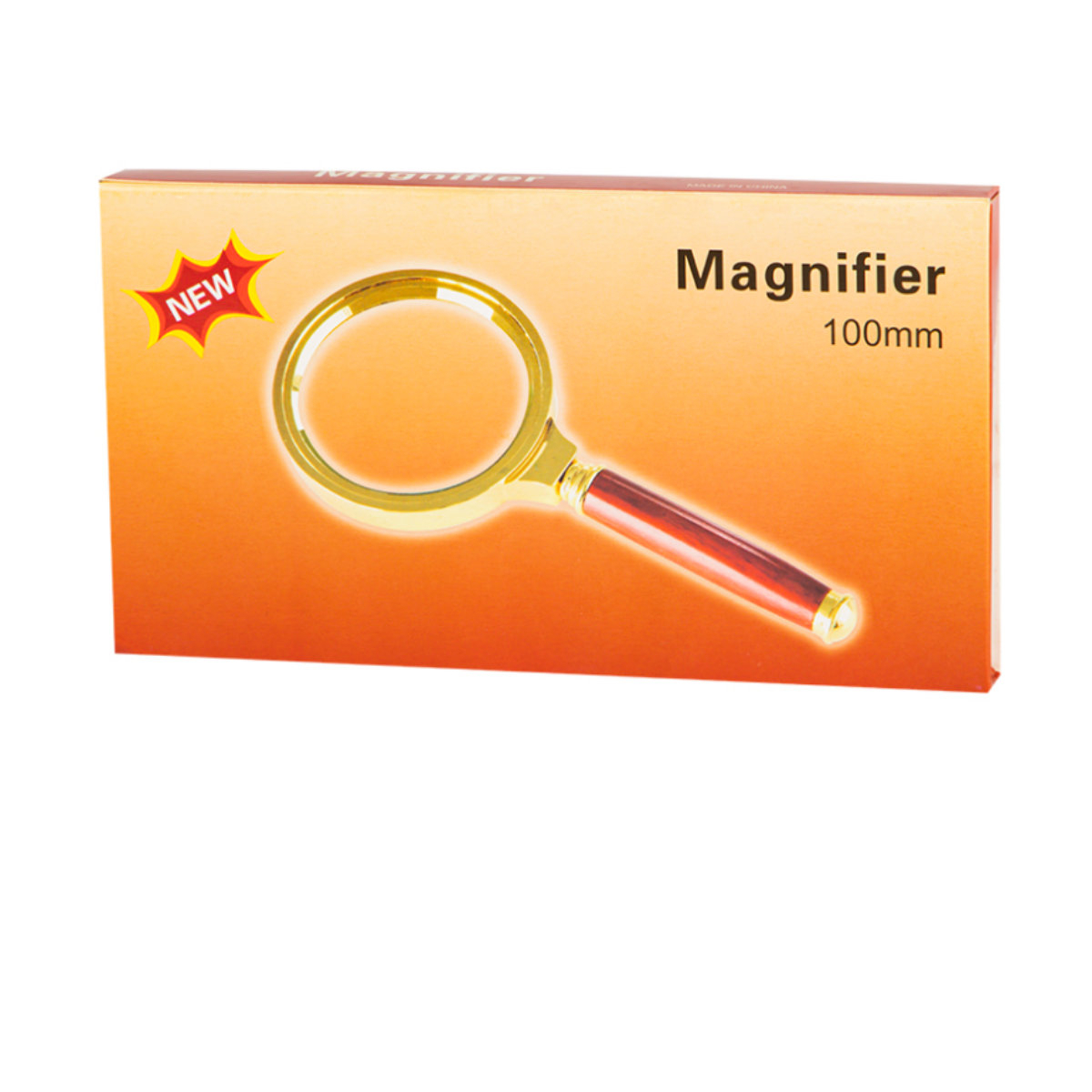 Lupa cu lentila de sticla, diametru 100mm, 12820, maner detasabil de 72mm, aurie [5]