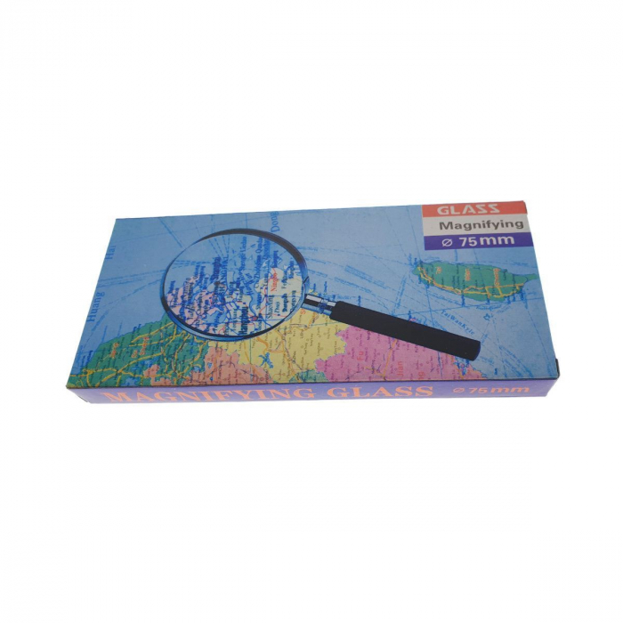 Lupa cu lentila din sticla, zoom 4X, diametru 75mm, rama metalica si maner plastic [5]