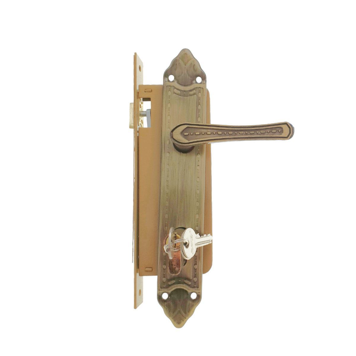 Maner usa cu sild si butuc,broasca,echipat complet,cu design,auriu [3]
