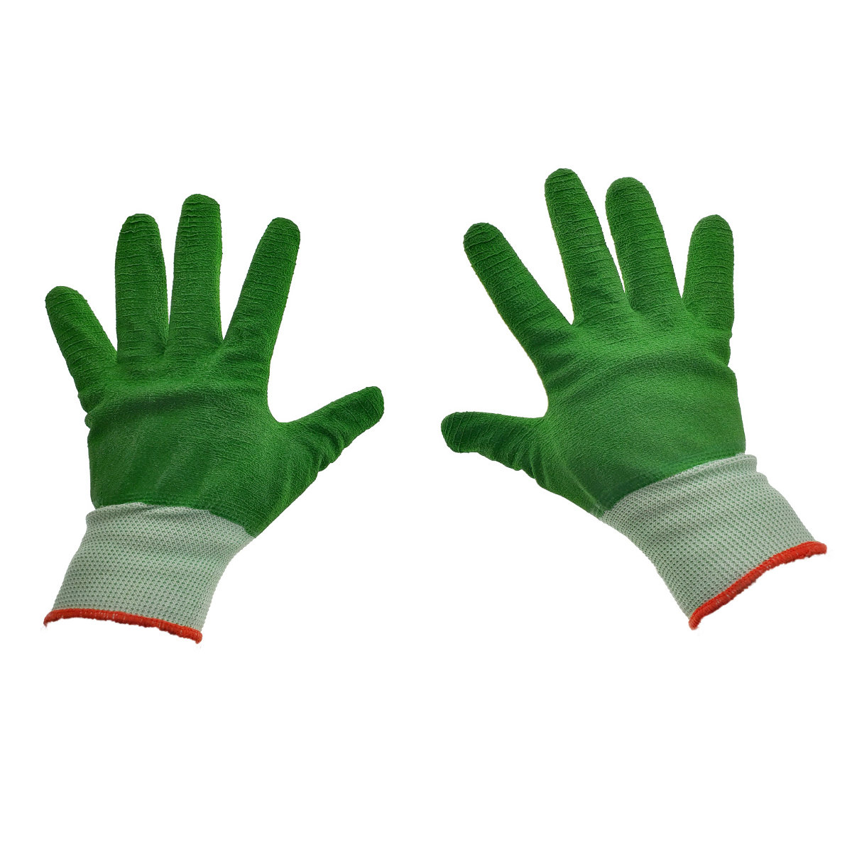 Manusi de protectie complet cauciucate, cu manseta elastica, marime universala, verzi [3]