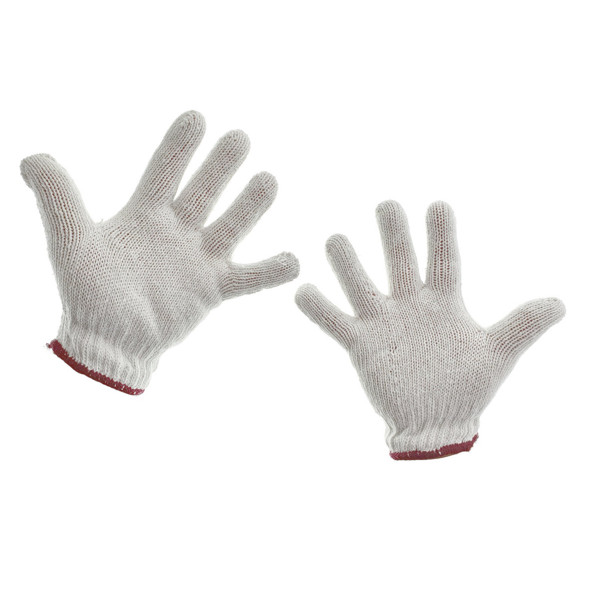 Manusi de protectie din material textil, fibra mixta si bumbac, marime universala, albe [3]