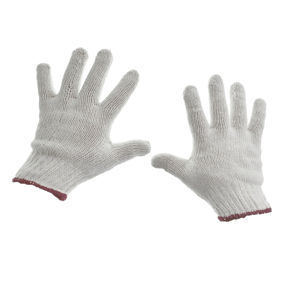 Manusi de protectie din material textil, fibra mixta si bumbac, marime universala, albe [2]