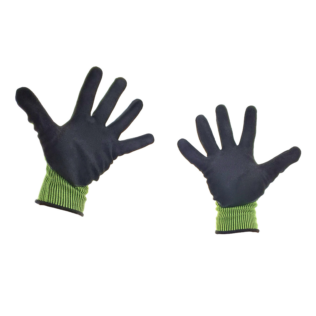 Manusi de protectie, impotriva impactului minor, fibre textile, nitril si TPR, manson elastic, galben cu negru [9]