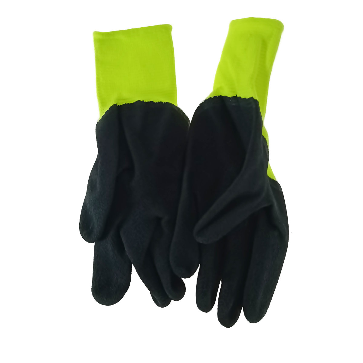 Manusi de protectie universale, Flores FS-13984, manson elastic, material cauciucat negru cu sintetic verde [3]