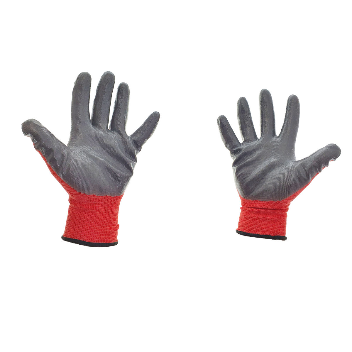 Manusi de protectie universale, material textil si PVC, rosu cu gri inchis [1]