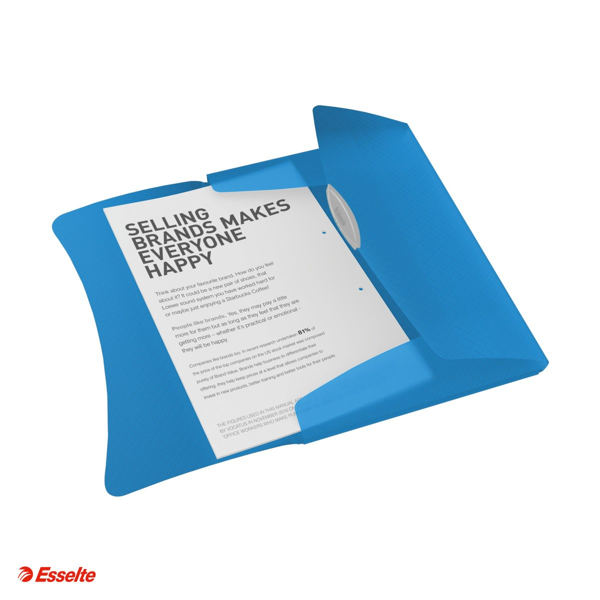 Mapa cu elastic Esselte VIVIDA, PP, A4, capacitate 150 coli, pentru transport, albastru [4]