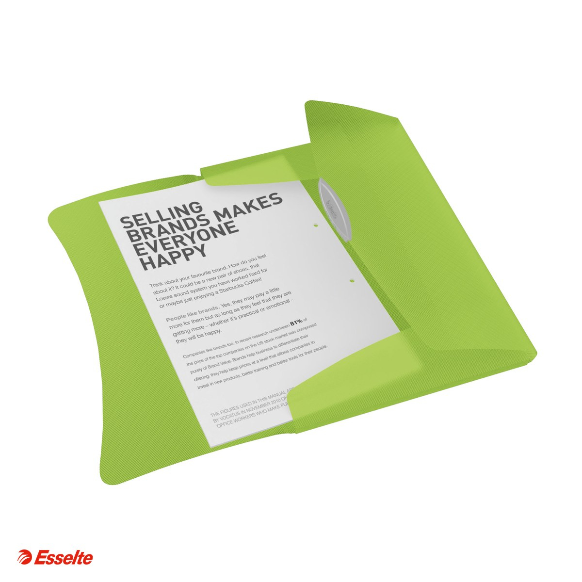 Mapa cu elastic Esselte VIVIDA, PP, A4, capacitate 150 coli, pentru transport, verde [4]