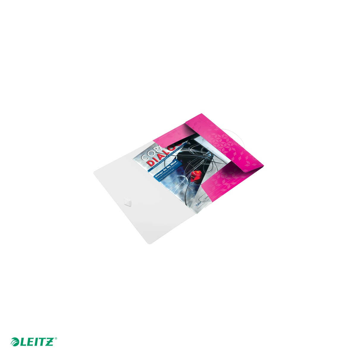 Mapa cu elastic Leitz WOW, PP, A4, capacitate 150 coli, pentru transport, roz [5]