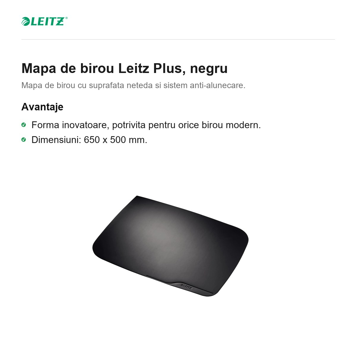 Mapa de birou Leitz Plus, negru [2]