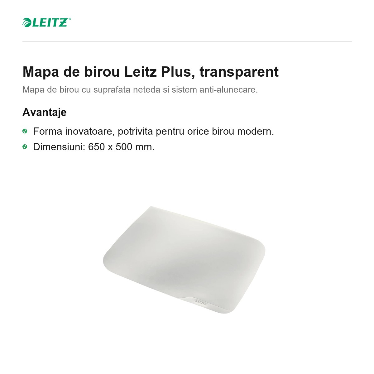 Mapa de birou Leitz Plus, transparent [2]