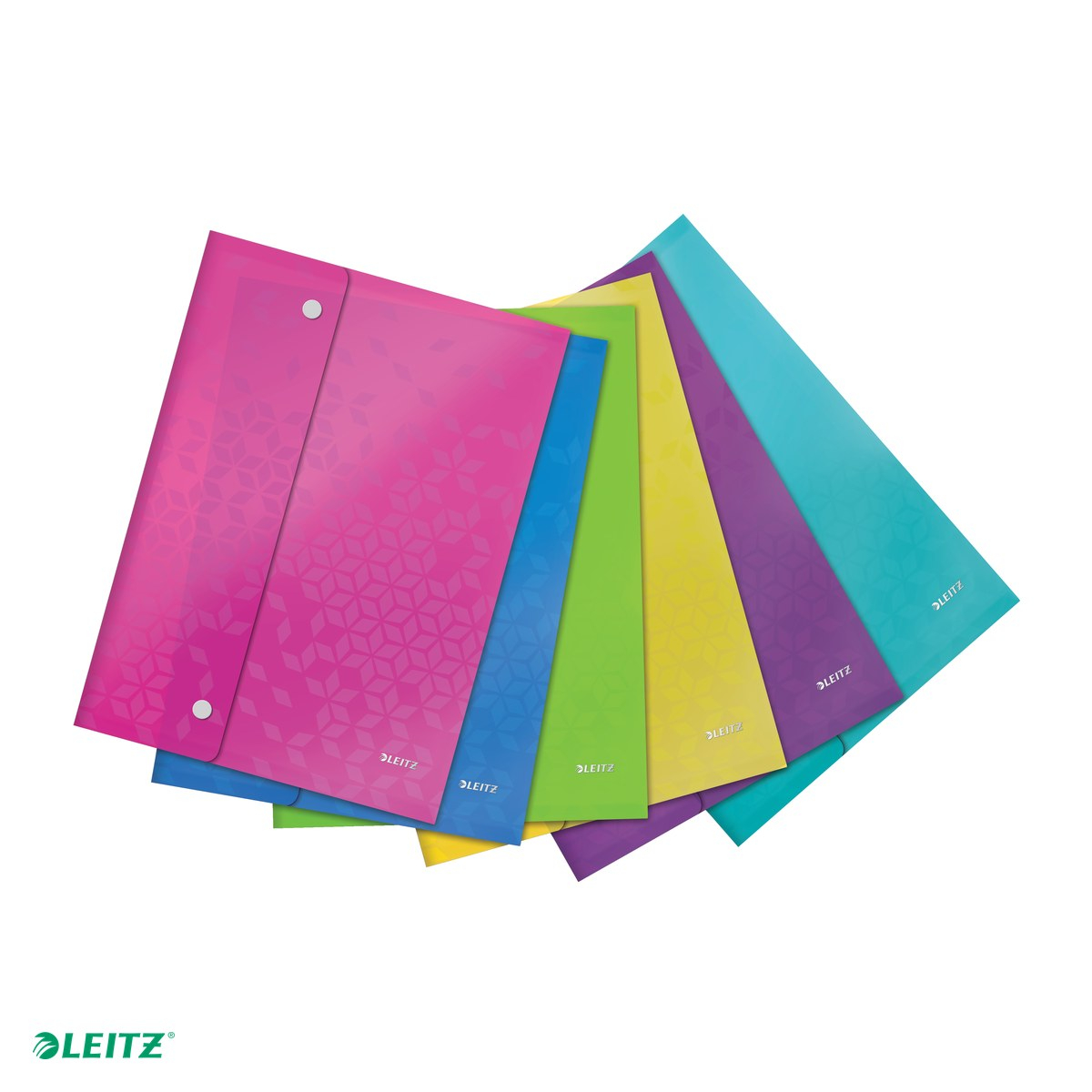 Mapa de protectie Leitz WOW, cu capse, PP, A4, capacitate 60 coli, diverse culori, pentru transport, asortat [6]