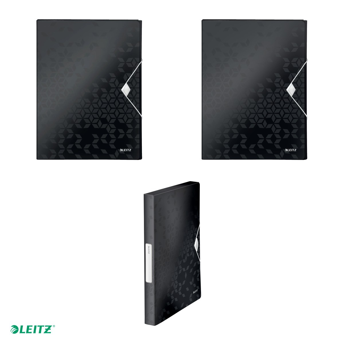 Mapa Jumbo Leitz WOW, PP, A4, cu elastic, capacitate 250 coli, pentru transport, negru [4]
