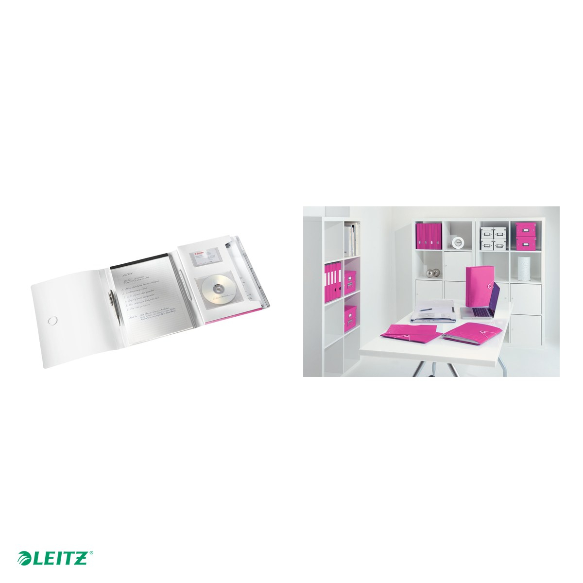 Mapa plastic 4 compartimente pt conferinte metalizat Leitz, carton 80 g/mp, A4, roz [4]