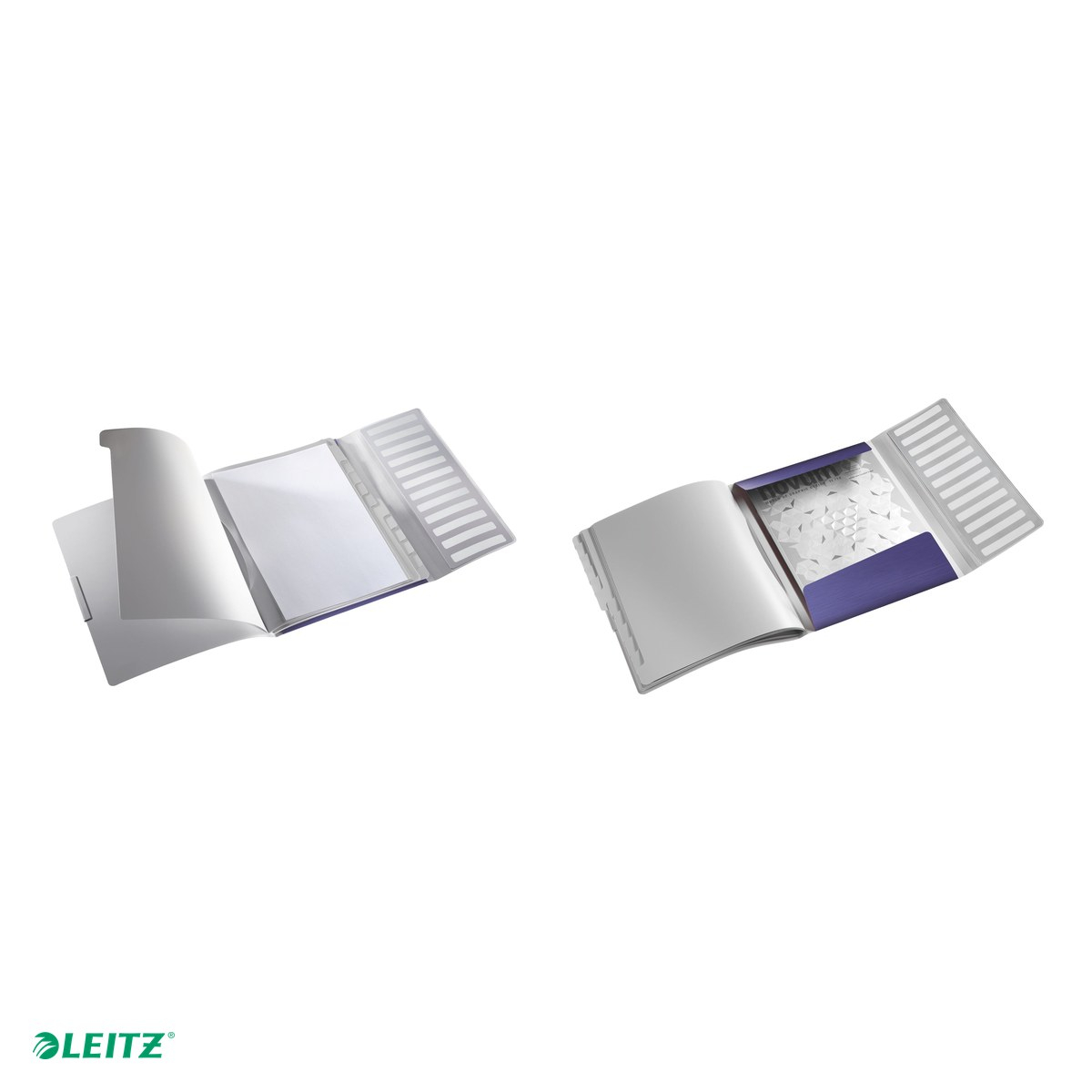 Mapa plastic cu elastic 12 compartimente albastru-violet Leitz, A4 [4]