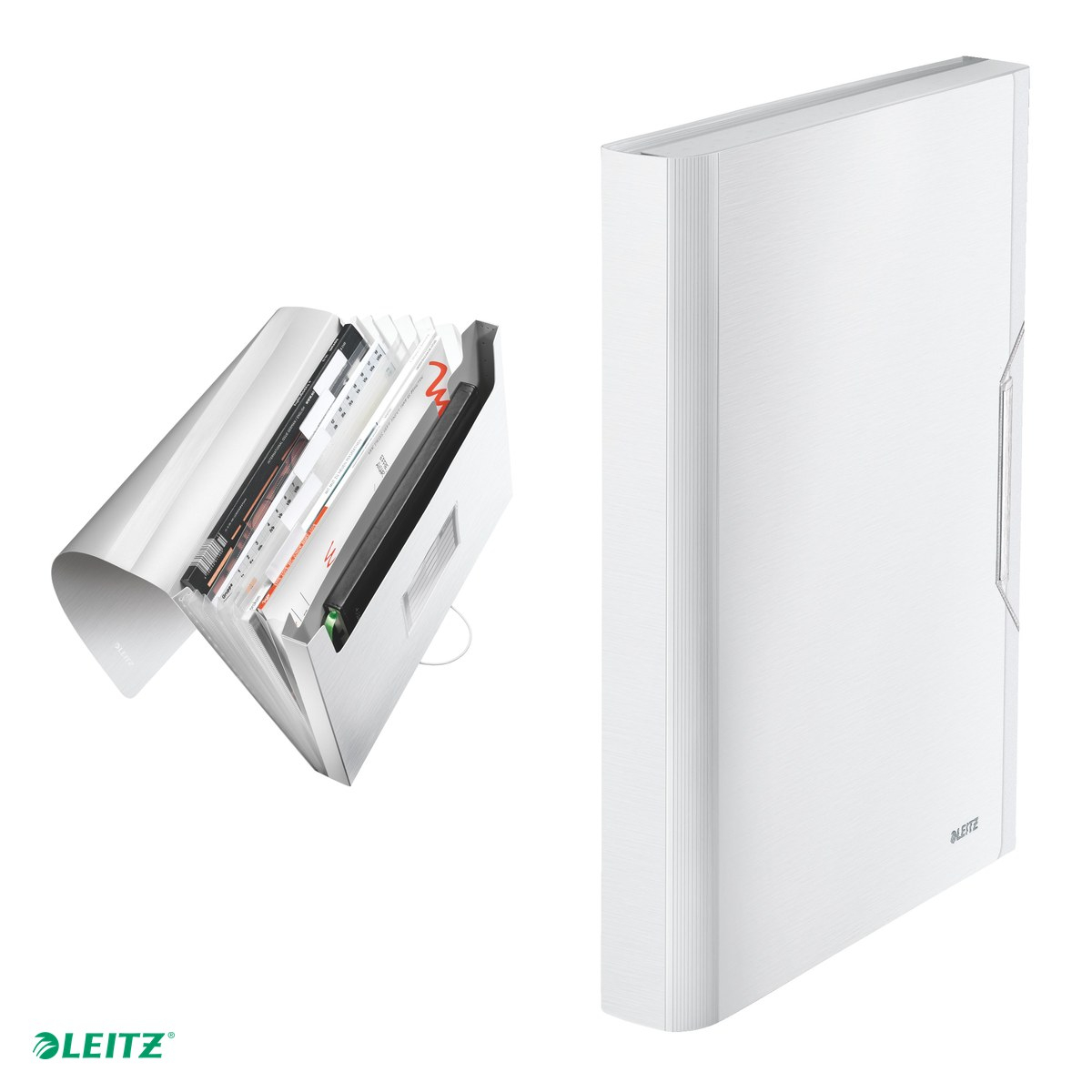 Mapa tip proiect Leitz Style, PP, A4, capacitate 250 coli, pentru transport, alb Arctic [5]