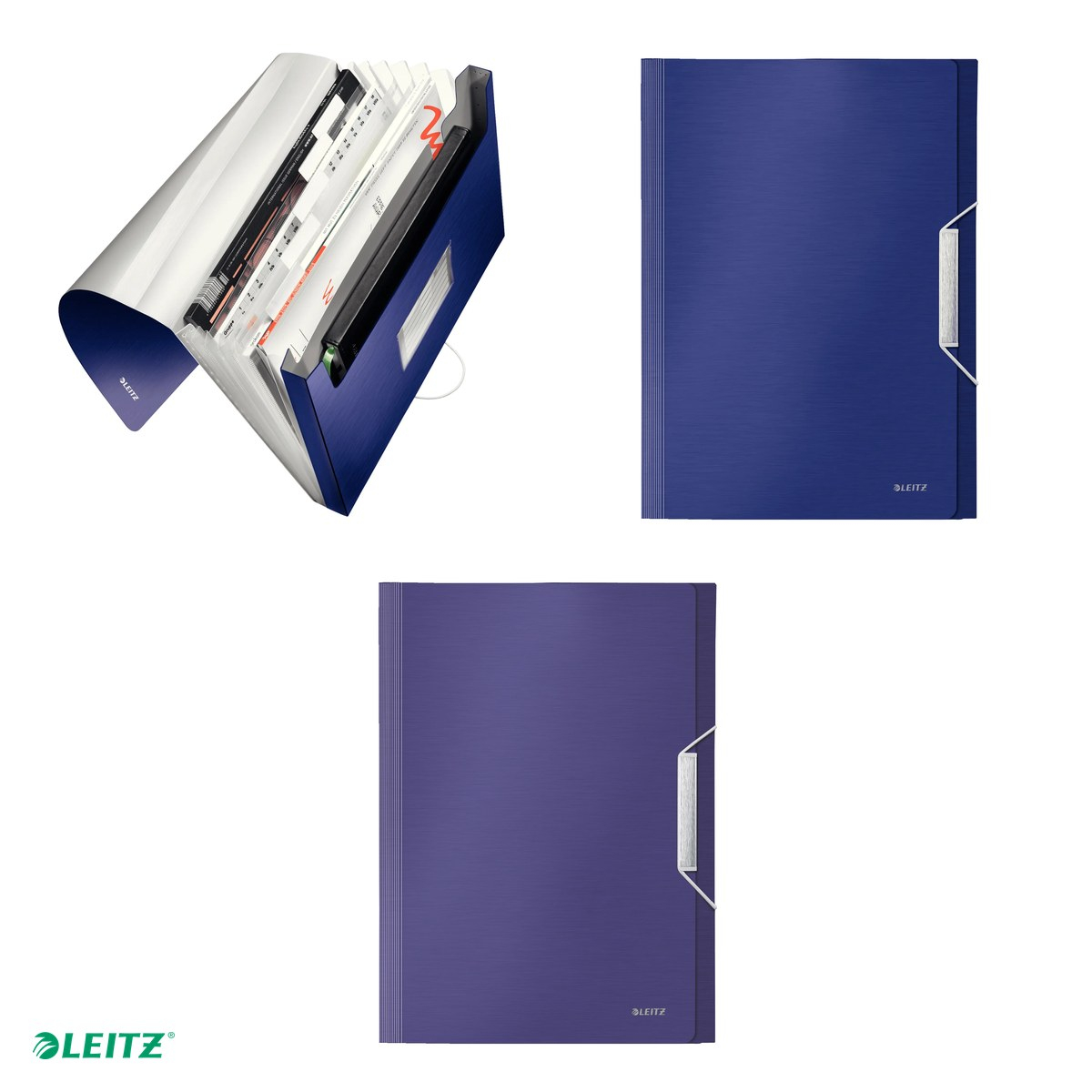 Mapa tip proiect Leitz Style, PP, A4, capacitate 250 coli, pentru transport, albastru-violet [4]