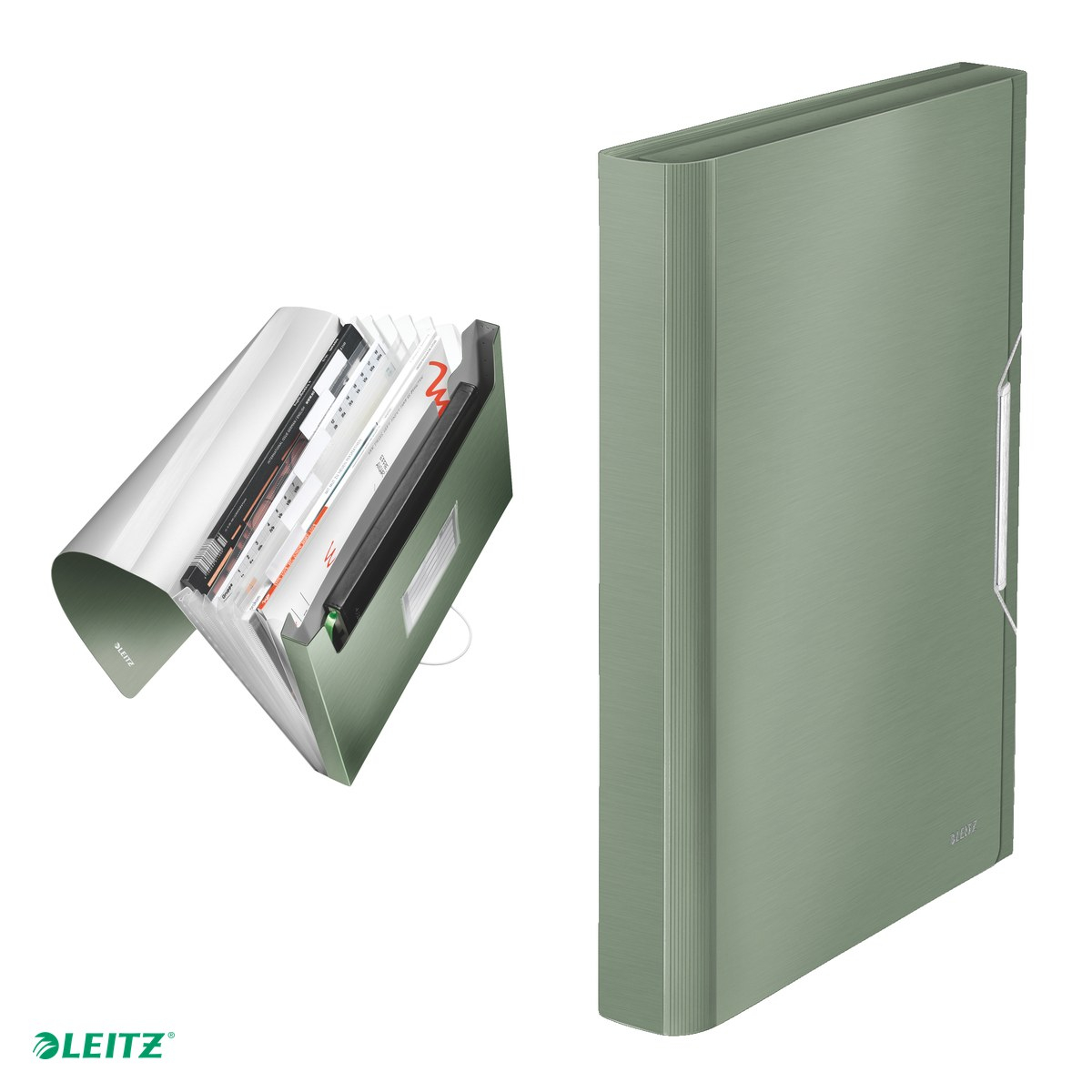Mapa tip proiect Leitz Style, PP, A4, capacitate 250 coli, pentru transport, fistic [5]
