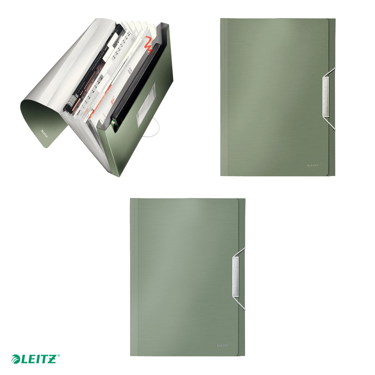 Mapa tip proiect Leitz Style, PP, A4, capacitate 250 coli, pentru transport, fistic [4]