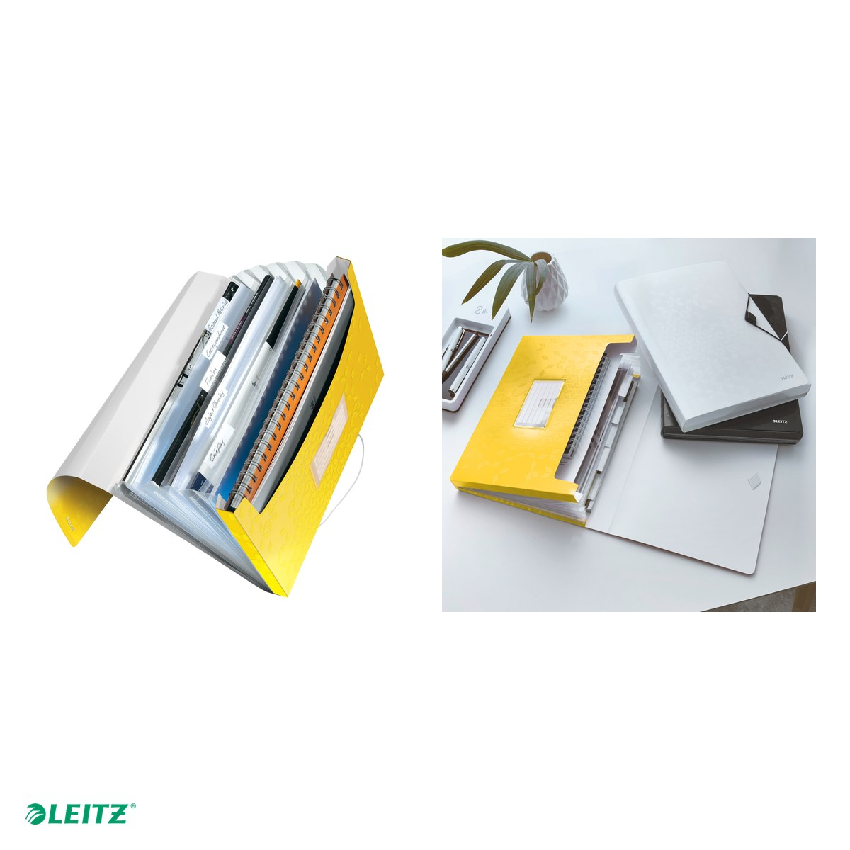 Mapa tip proiect Leitz WOW, PP, A4, capacitate 250 coli, pentru transport, galben [5]