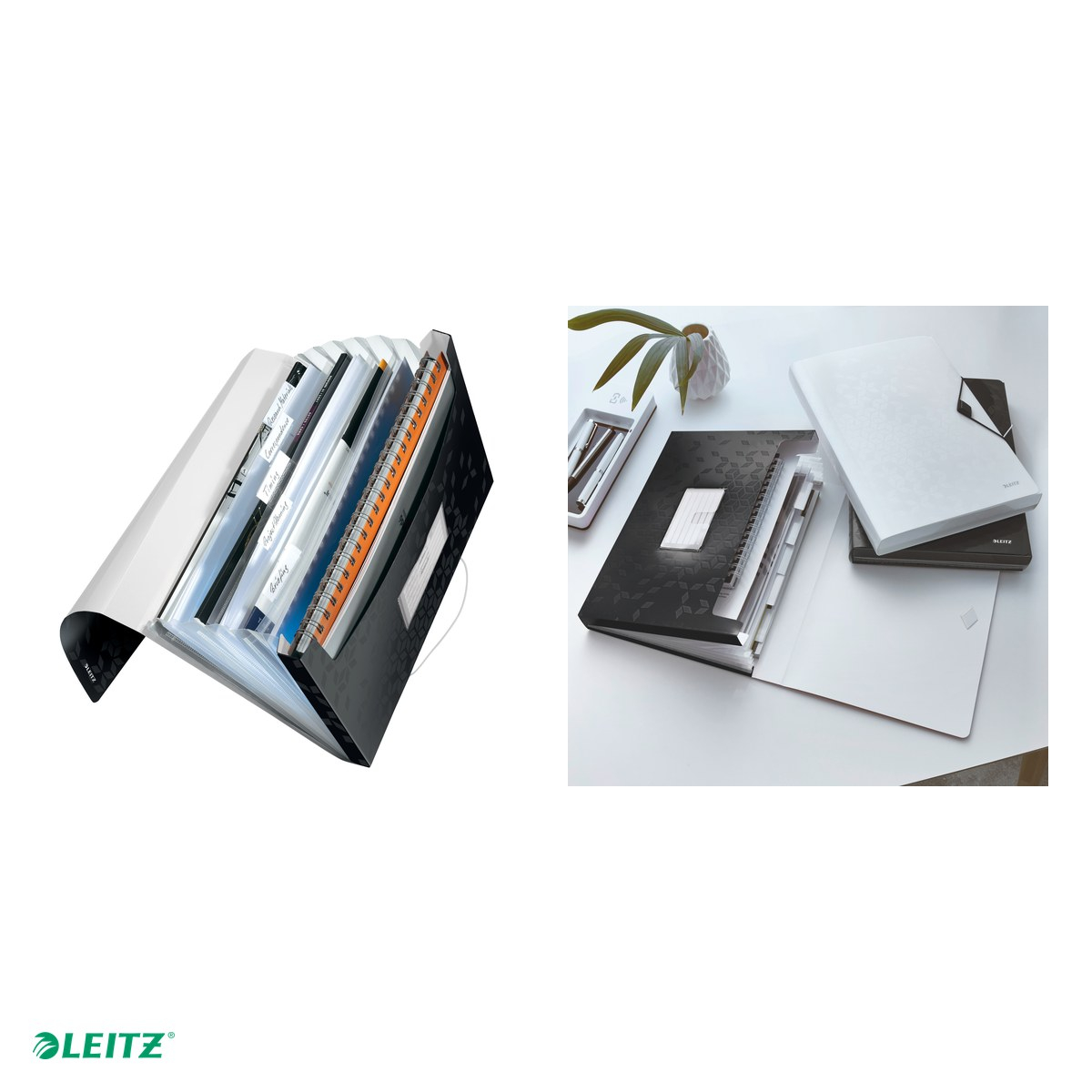Mapa tip proiect Leitz WOW, PP, A4, capacitate 250 coli, pentru transport, negru [5]