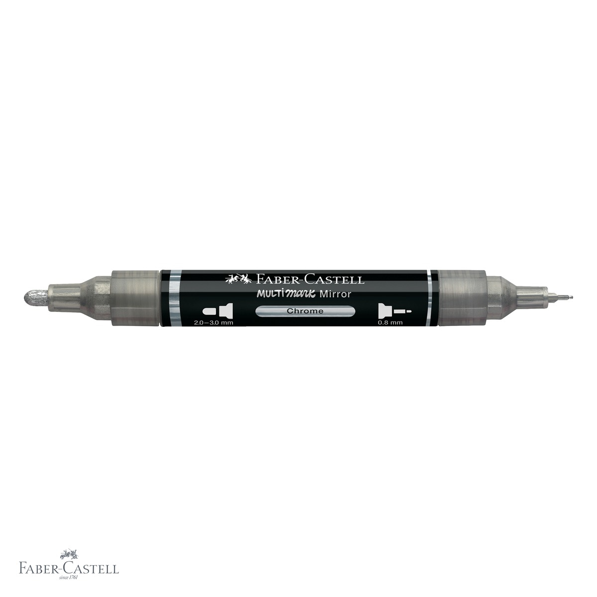 Marker acrilic Faber-Castell Multimark, culoare 551 efect oglinda, varf dublu pentru arta si decoratiuni [4]