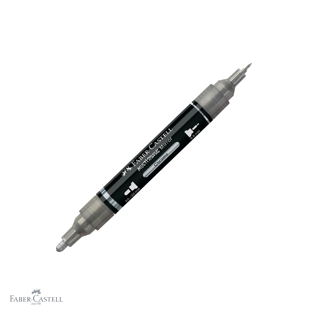 Marker acrilic Faber-Castell Multimark, culoare 551 efect oglinda, varf dublu pentru arta si decoratiuni [1]