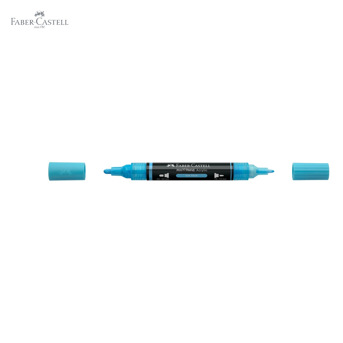 Marker acrilic Faber-Castell Multimark, culoare bleu ice 148, varf dublu, pentru multiple suprafete [5]