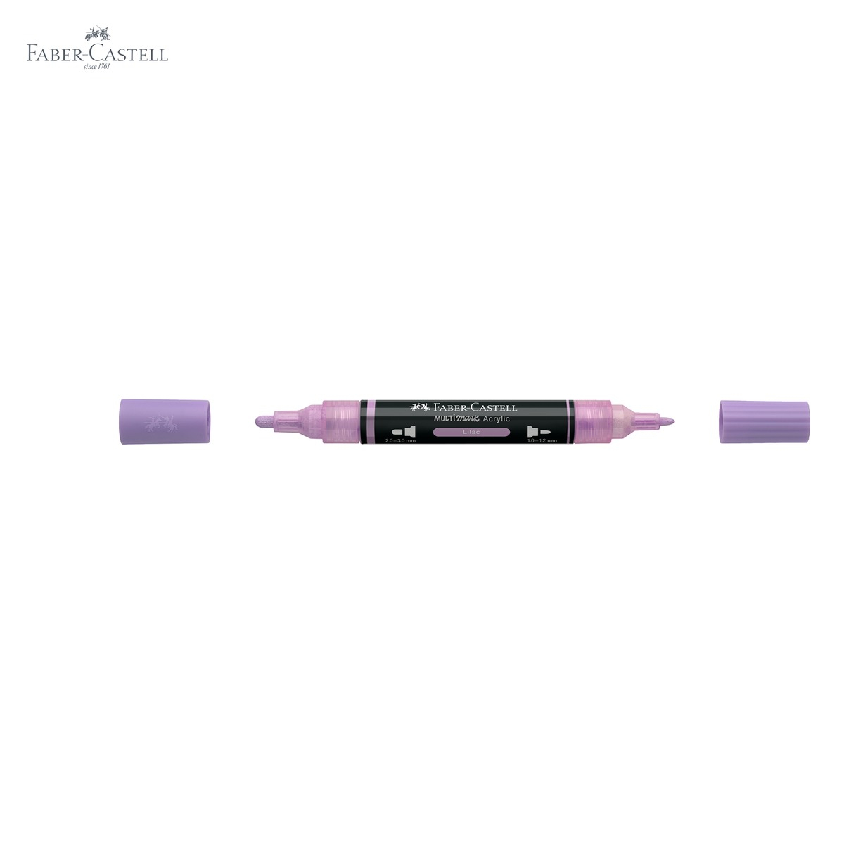 Marker acrilic Faber-Castell Multimark, culoare liliac 239, varf dublu, pentru suprafete multiple [5]