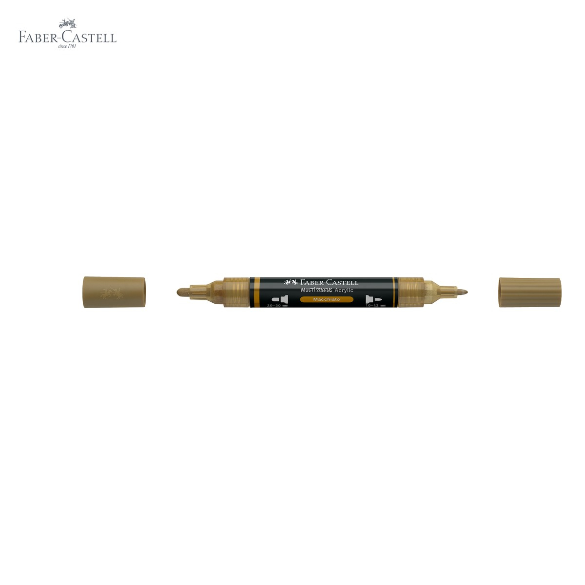 Marker acrilic Faber-Castell Multimark, culoare macchiato 178, varf dublu, pentru suprafete multiple [5]