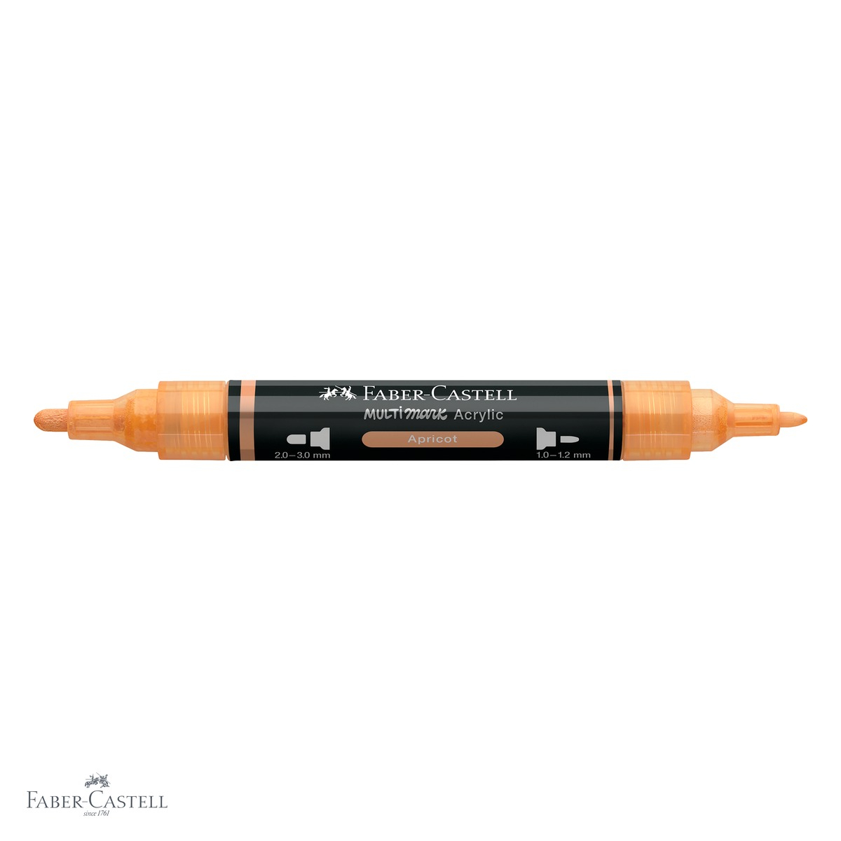 Marker acrilic Faber-Castell Multimark, culoare piersica 416, varf dublu, pentru multiple suprafete [4]