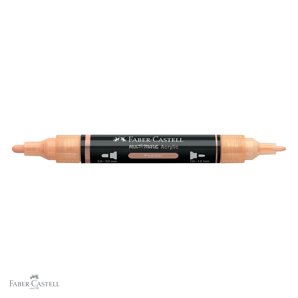 Marker acrilic Faber-Castell Multimark, culoare roz pudra 303, varf dublu, pentru suprafete multiple [4]