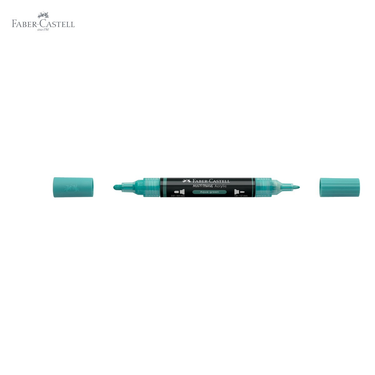 Marker acrilic Faber-Castell Multimark, culoare verde aqua 276, varf dublu, pentru suprafete multiple [5]