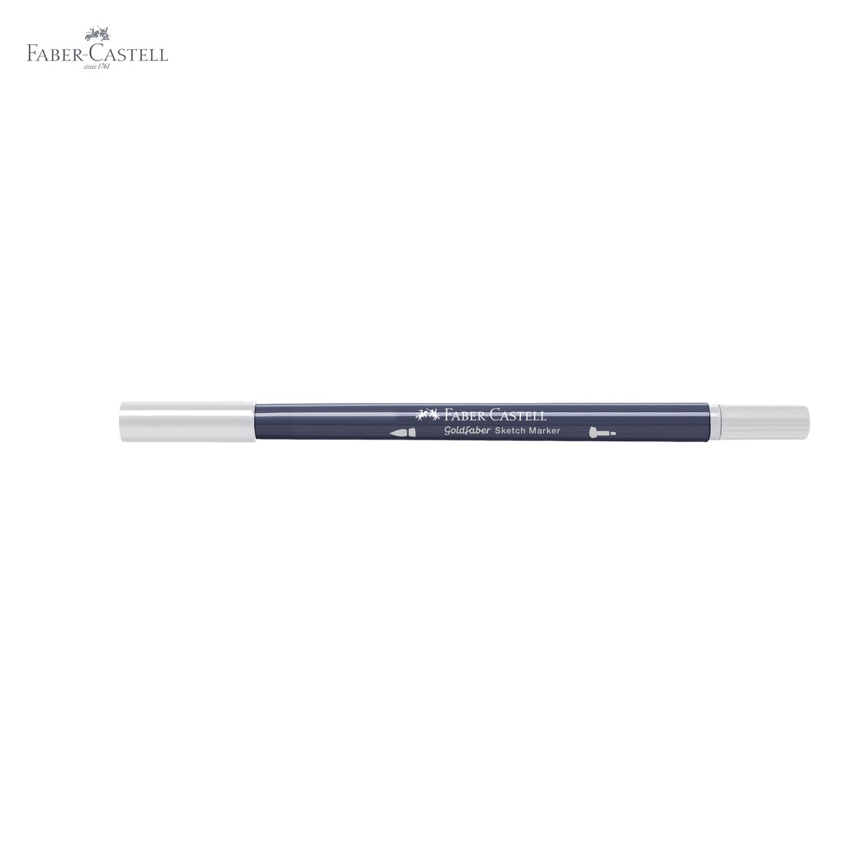 Marker cu 2 capete Faber-Castell Goldfaber, gri neutru II 332, pensula si fineliner, pentru desen artistic [5]