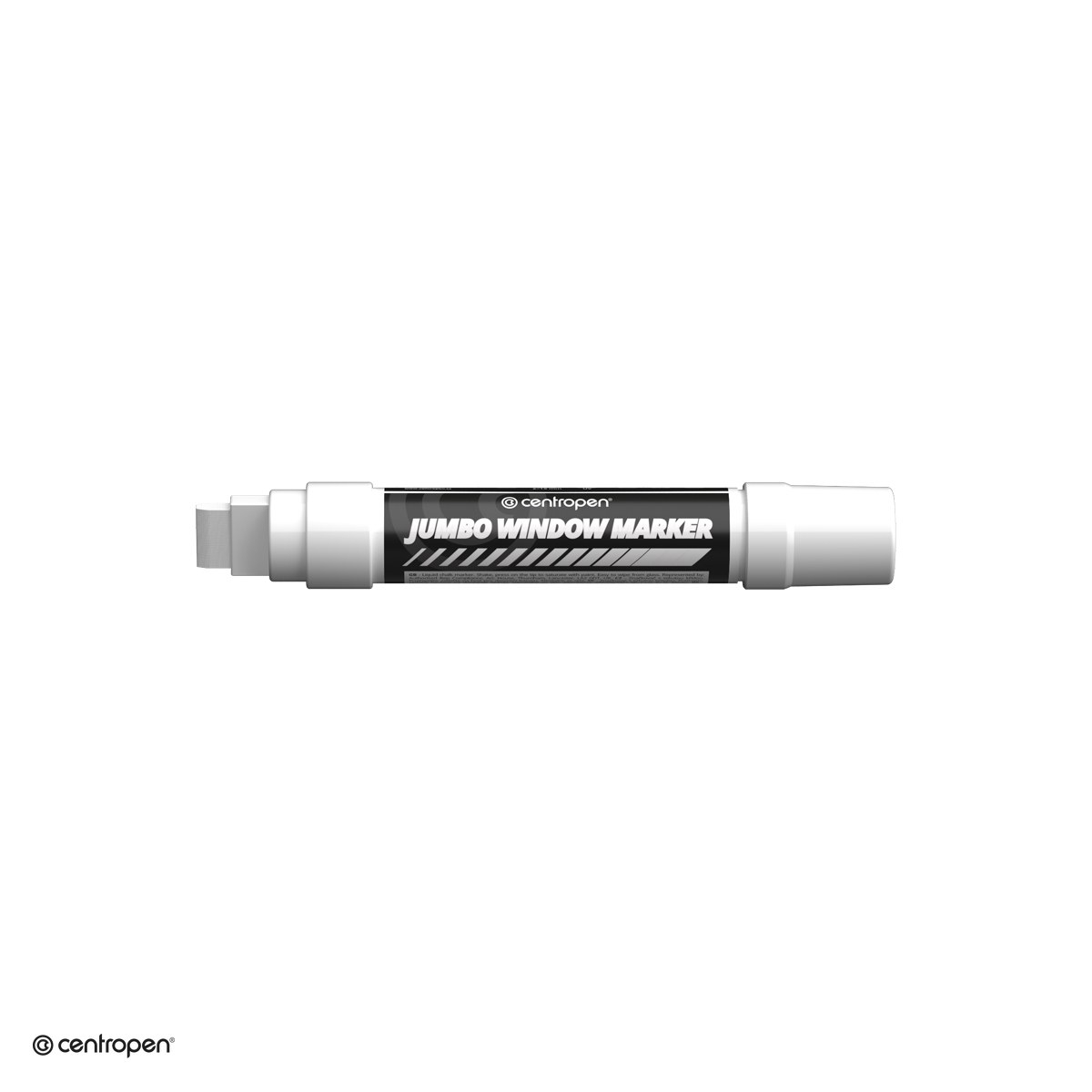Marker cu creta lichida Centropen 9120 Jumbo, varf 2-15 mm, culoare alba [5]