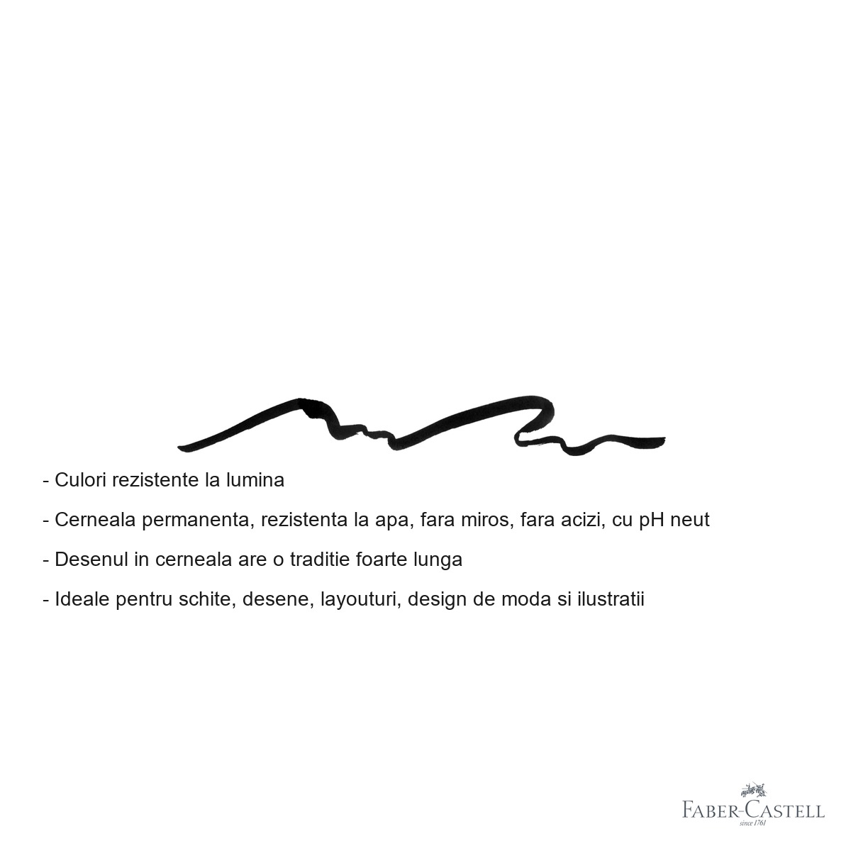 Marker cu pensula Faber-Castell Pitt Artist Pen Big Brush, varf flexibil, cerneala pigmentata negru, pentru schite si ilustratii [2]