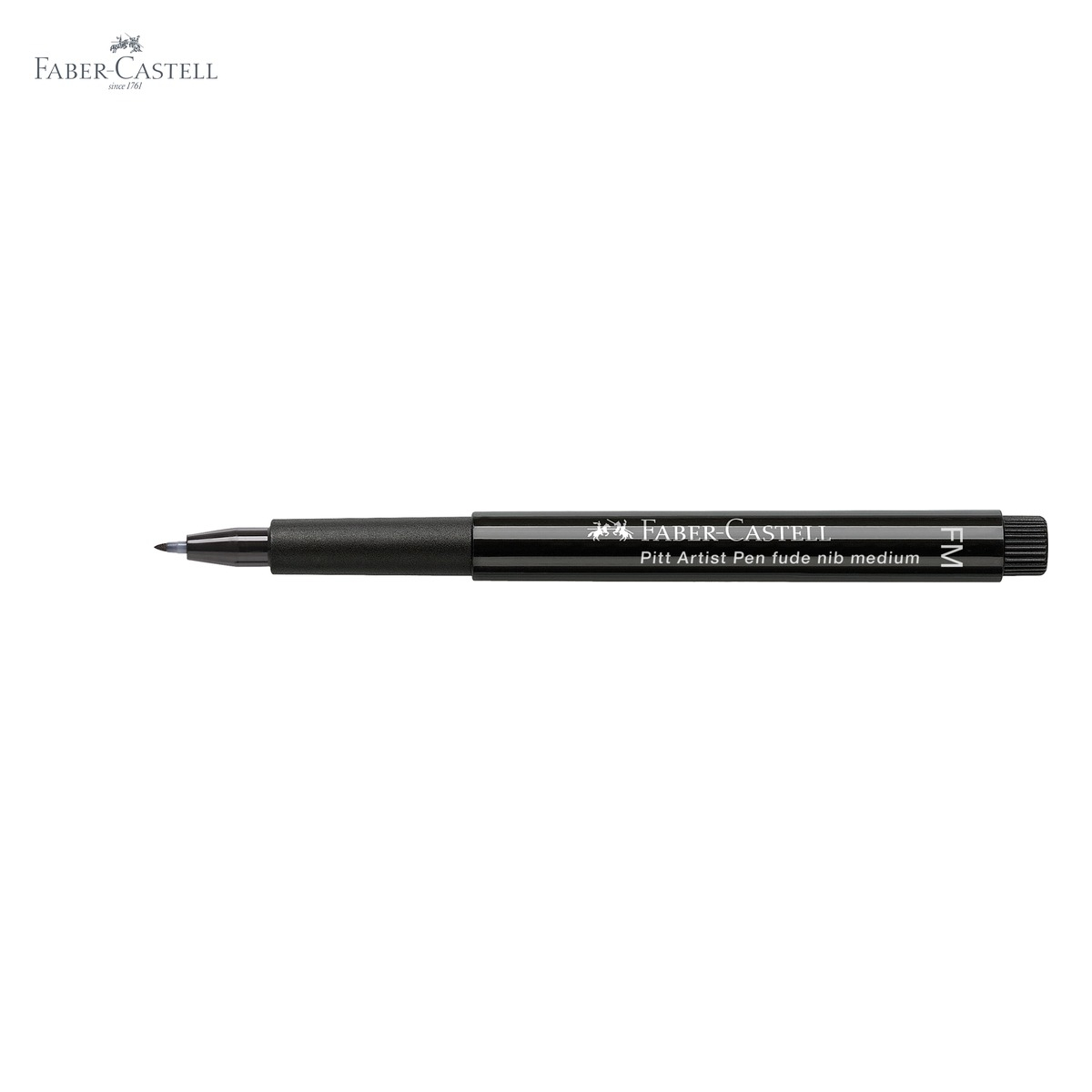 Marker cu pensula Faber-Castell Pitt Artist Pen, varf flexibil FM, cerneala neagra permanenta rezistenta la apa, pentru caligrafie si ilustratie [5]