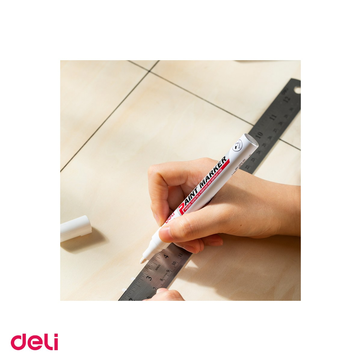 Marker de 2 mm, Deli, vopsea, scris alb [5]