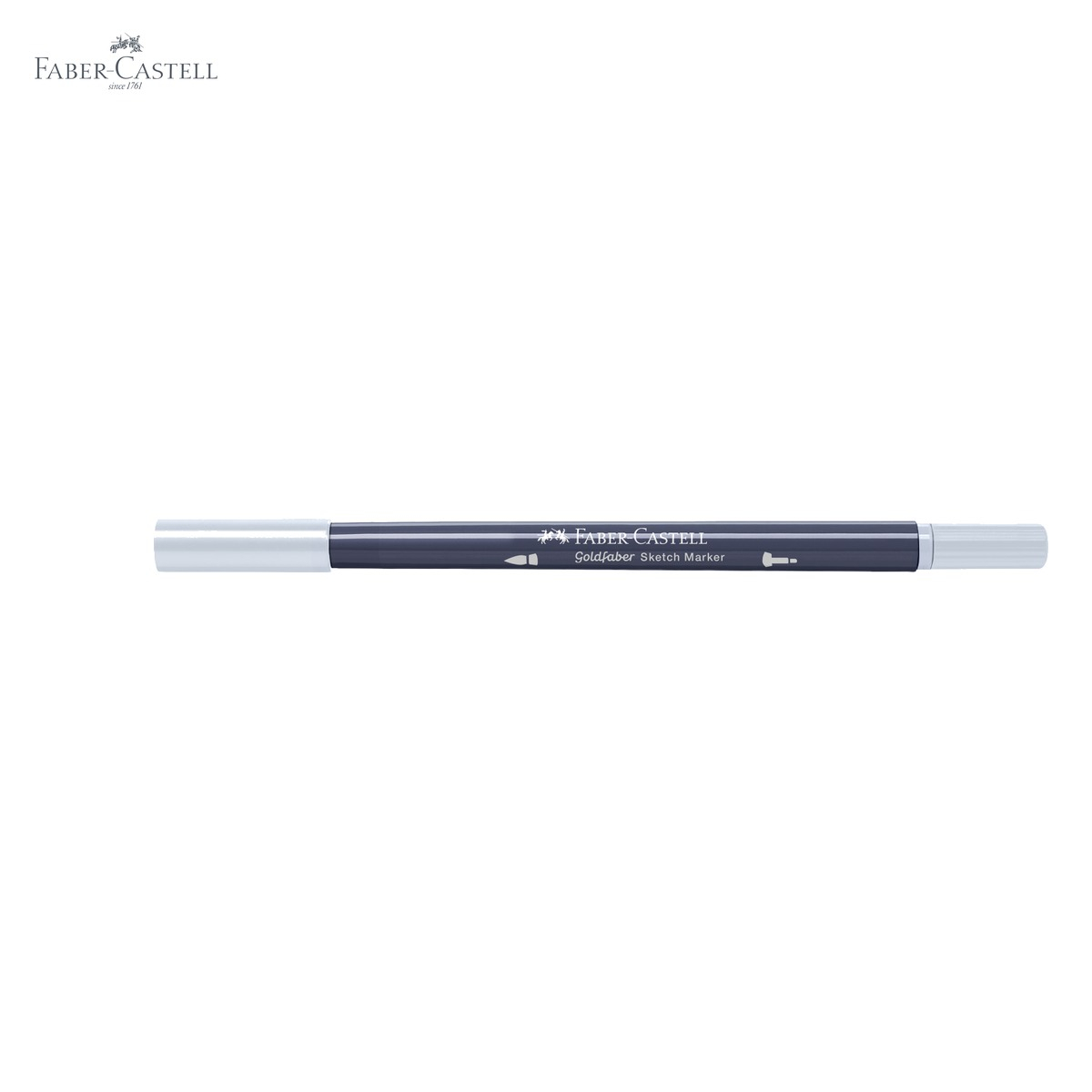 Marker dublu capat Faber-Castell Goldfaber, cerneala alcool, gri rece XI 241, pentru desen artistic si contururi [5]