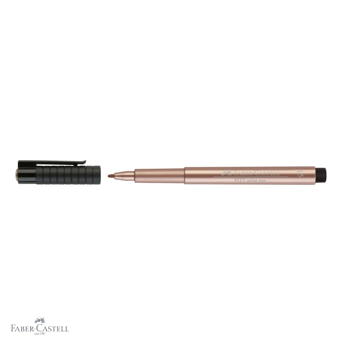 Marker Faber-Castell Pitt Artist Pen cupru metalic, varf pensula 1.5mm, cerneala rezistenta la apa, pentru artisti si designeri [4]