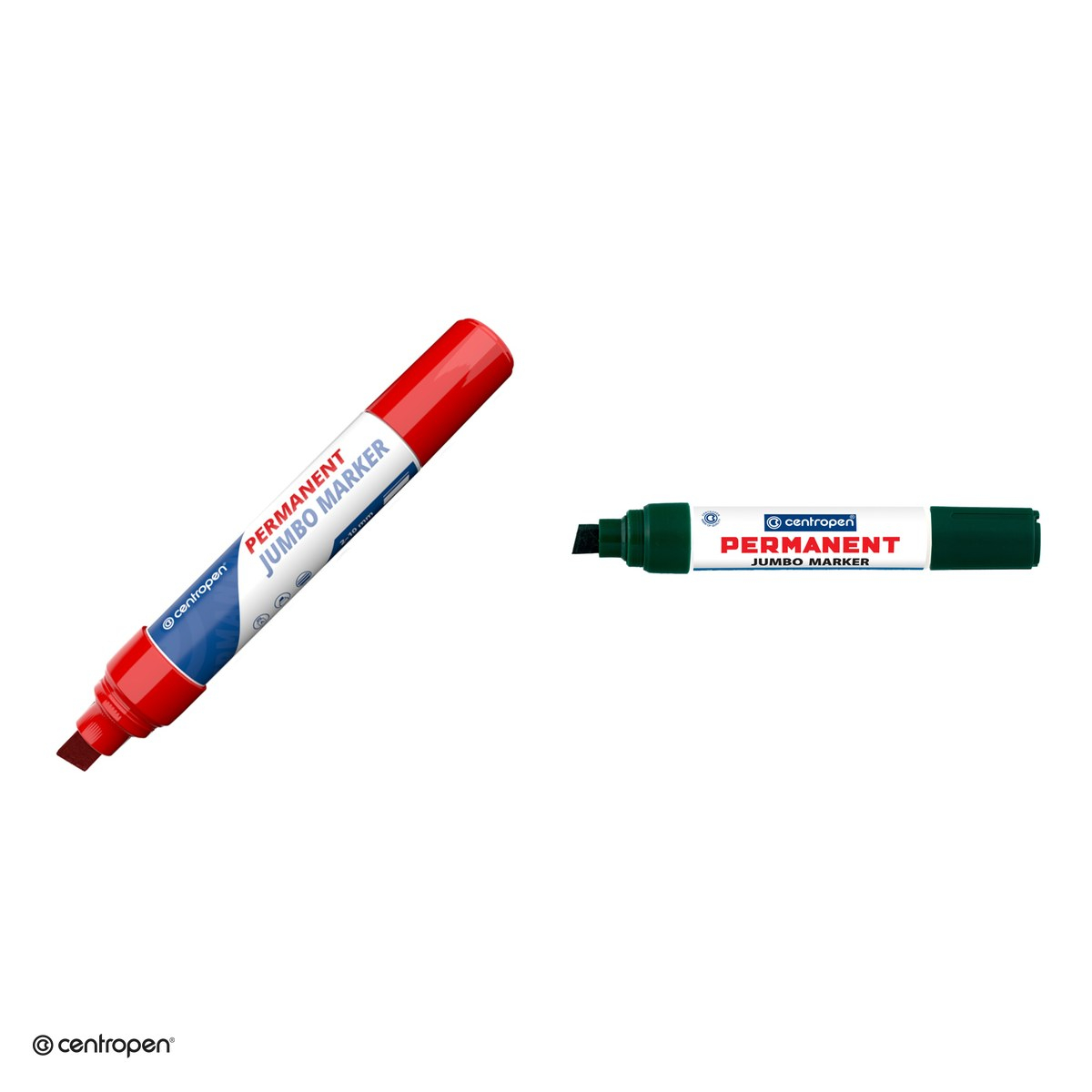 Marker permanent Centropen 9110 Jumbo, varf tesit 2-10 mm, cerneala verde [4]
