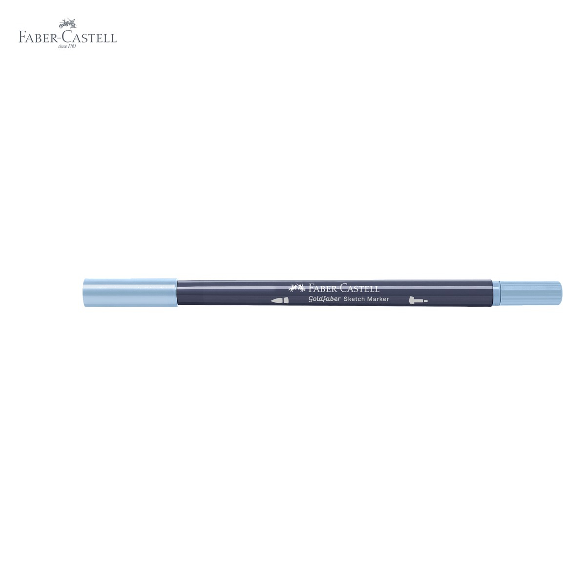 Marker sketch 2 capete Faber-Castell Gold Faber, cerneala alcool bleu porumbel inchis 453, pentru desen artistic [5]