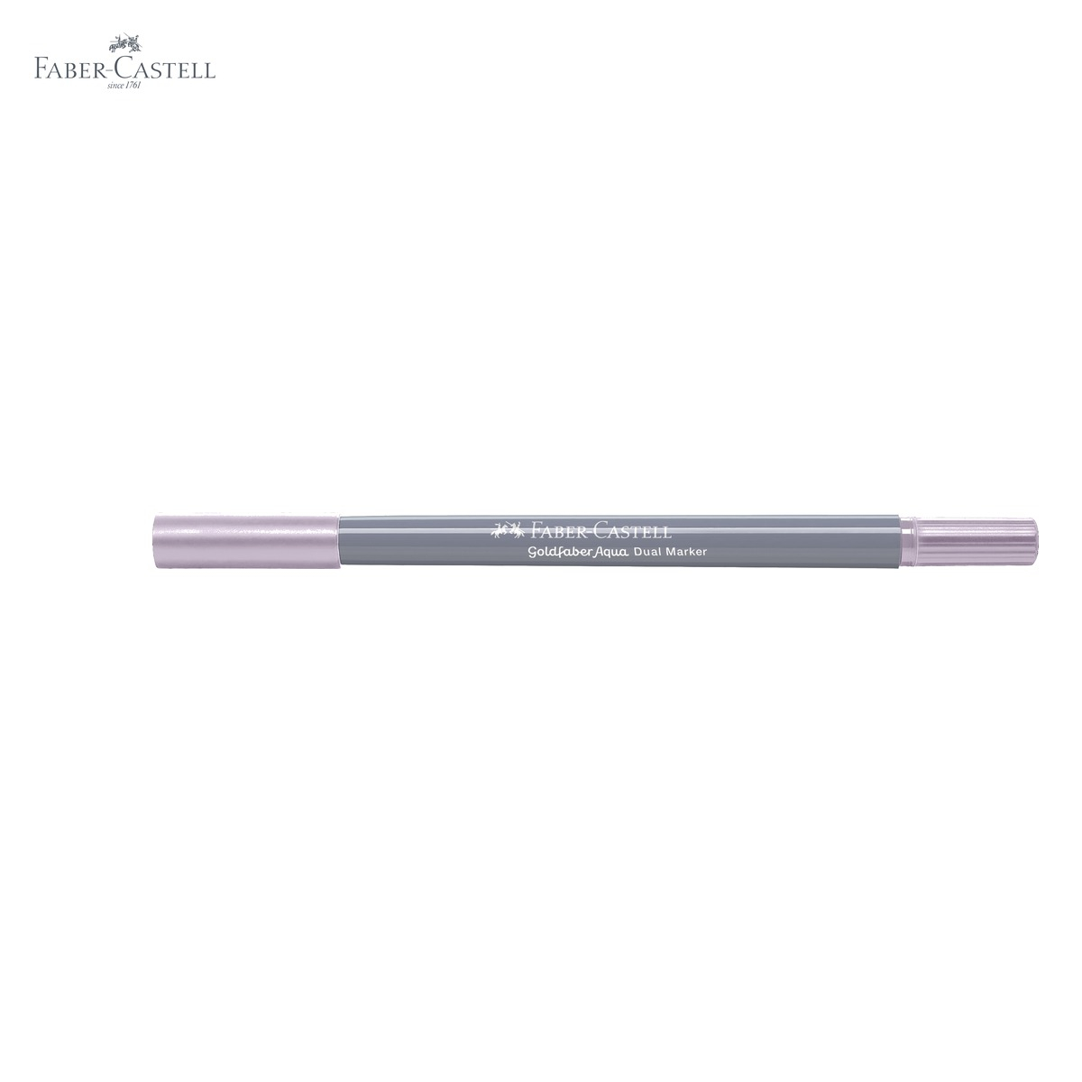 Marker solubil cu doua capete Faber-Castell Gold Faber, varf pensula si varf fin 0.4 mm, violet zambila 282, pentru desen artistic [5]