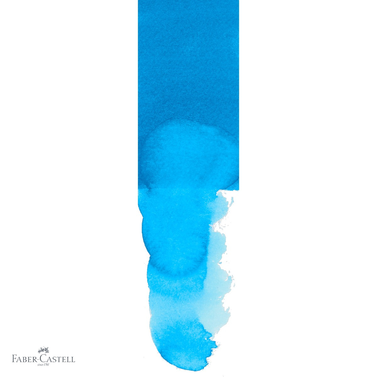 Marker solubil cu doua capete Faber-Castell Goldfaber, albastru azur 449, varf pensula si varf fin, pentru desen si ilustratie [4]