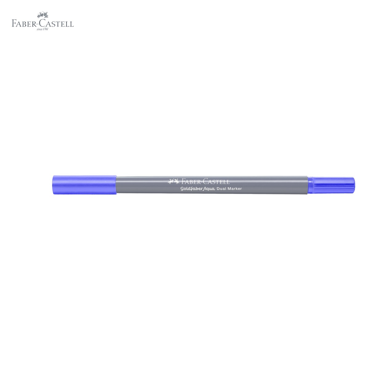 Marker solubil doua capete Faber-Castell Goldfaber, varf pensula si varf fin 0.4 mm, levantica inchis 197 [5]