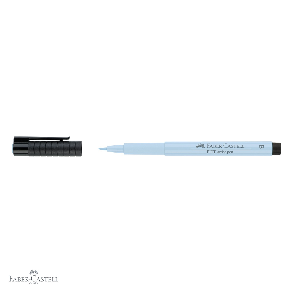 Marker tip pensula Faber-Castell Pitt Artist Pen, cerneala albastru gheata, rezistenta la apa, pentru artisti si designeri [4]