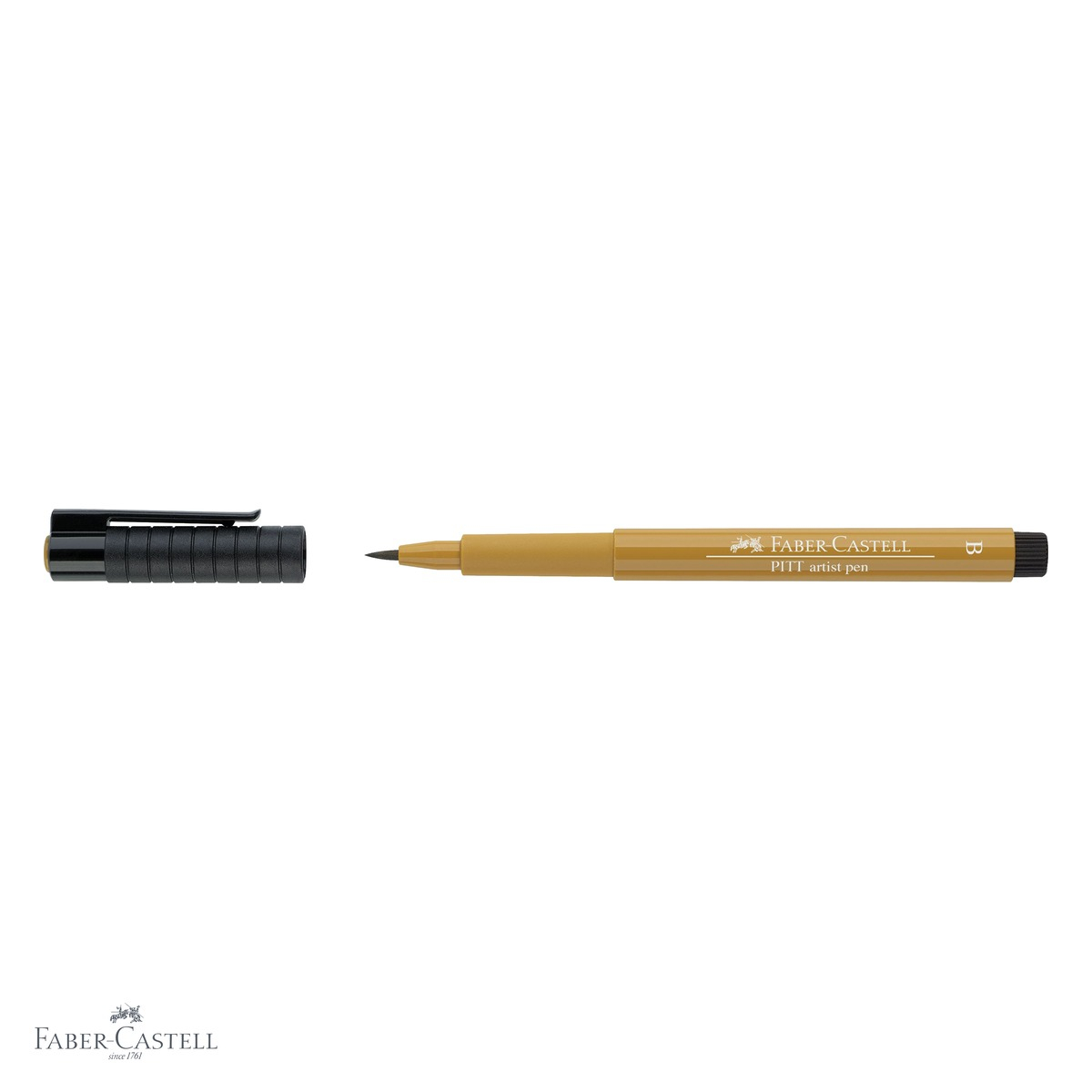 Marker tip pensula Faber-Castell Pitt Artist Pen, cerneala auriu-verzui rezistenta la apa, pentru artisti si designeri [4]
