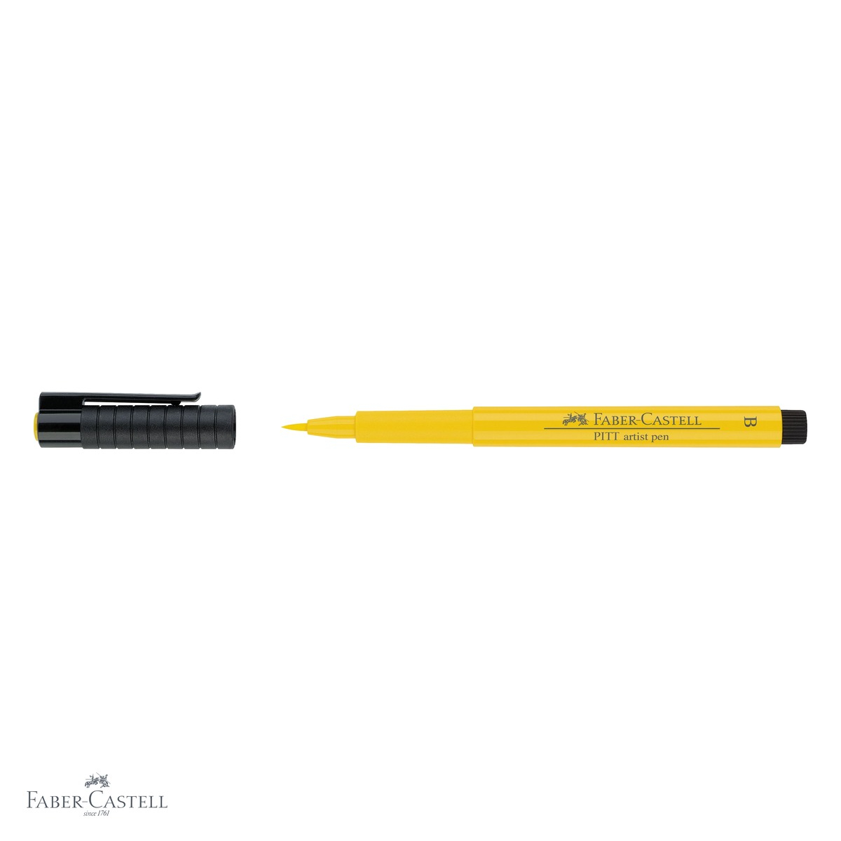 Marker tip pensula Faber-Castell Pitt Artist Pen, cerneala rezistenta la apa, galben cadmium, pentru artisti si designeri [4]